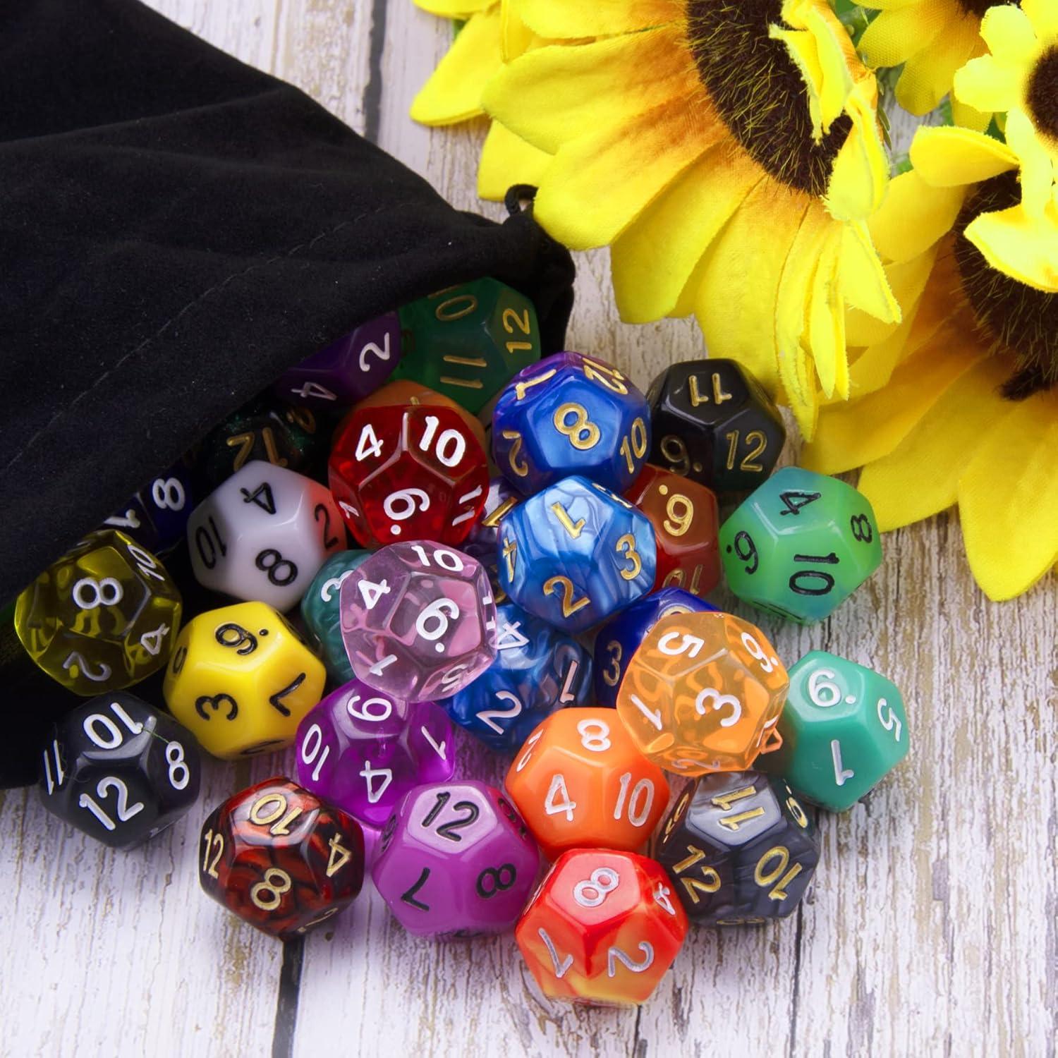 AUSTOR Juego de Dados Poliedricos 42 Piezas 12 Caras