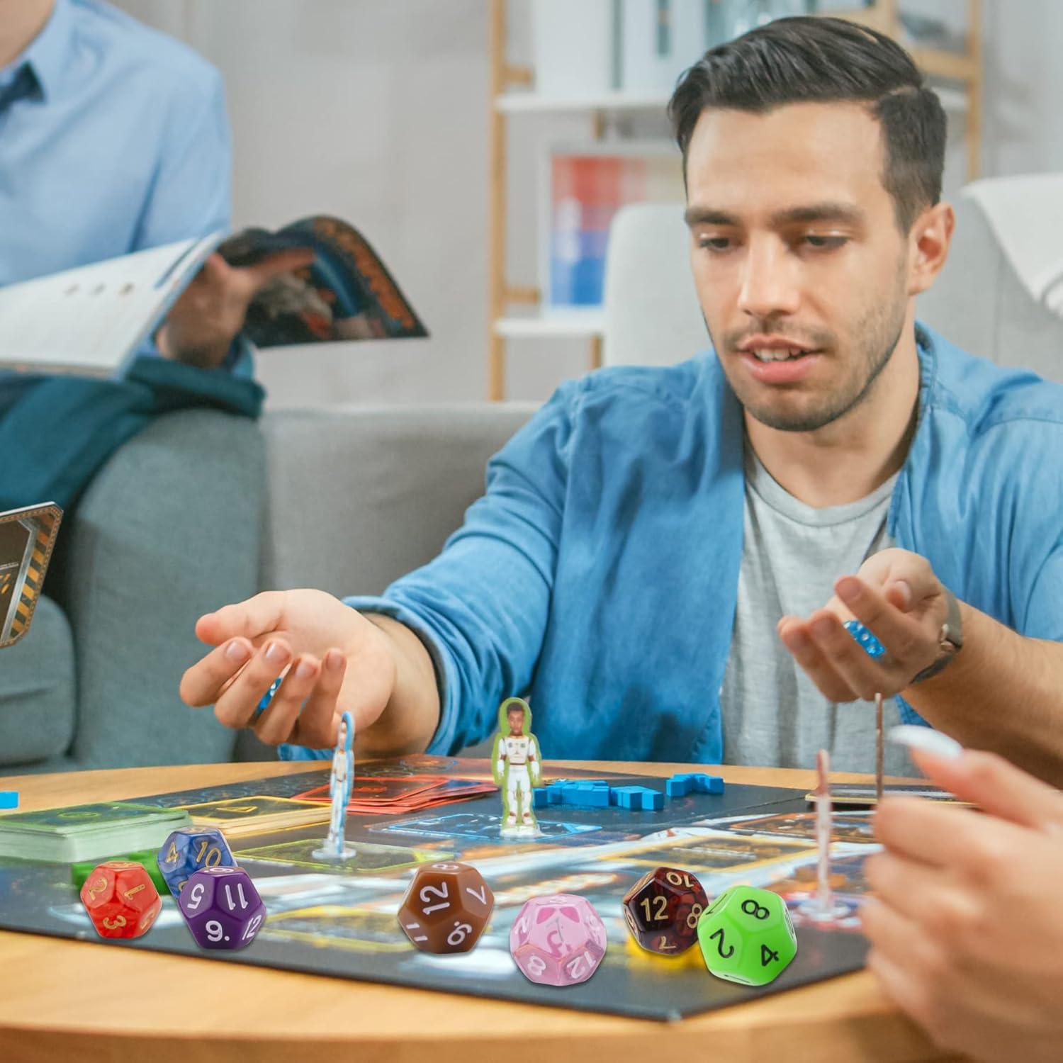 AUSTOR Juego de Dados Poliedricos 42 Piezas 12 Caras