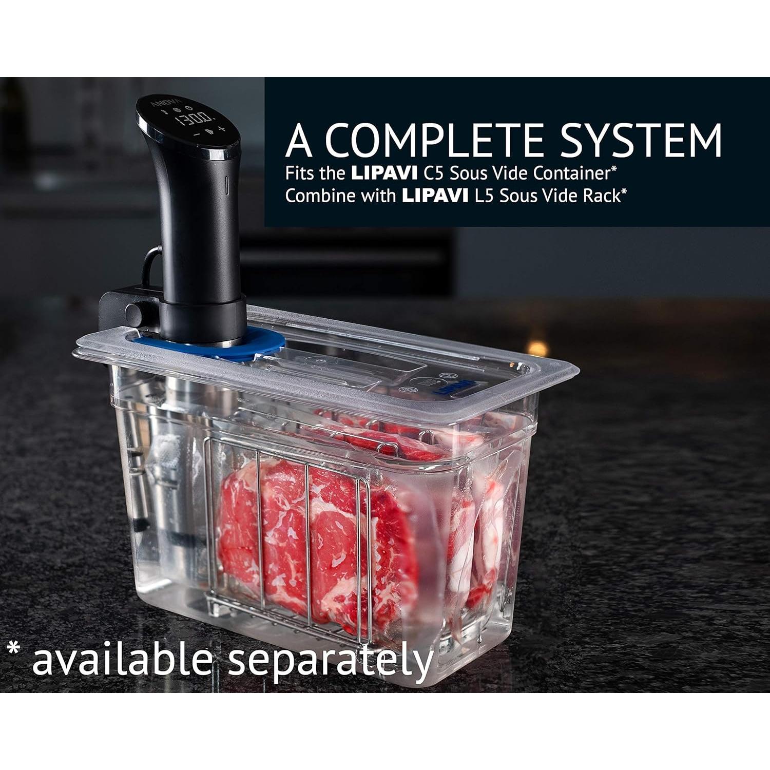 Tapa Universal Sous Vide LIPAVI C5 - Ajuste Perfecto para Circuladores