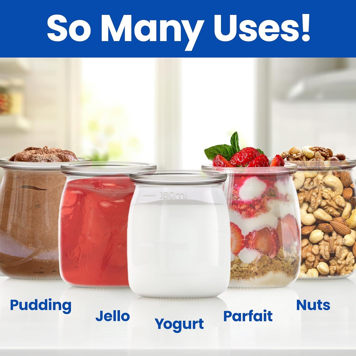 Tarros de Yogur de Vidrio Definitivos - 8 Piezas 170ml Herméticos