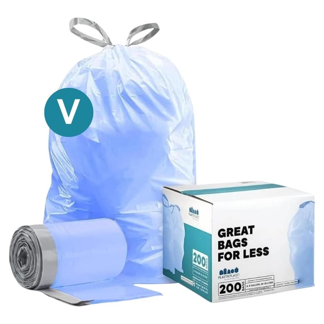 Bolsas de Basura Plasticplace Código V 100 Unidades Azul 15-18 Litros