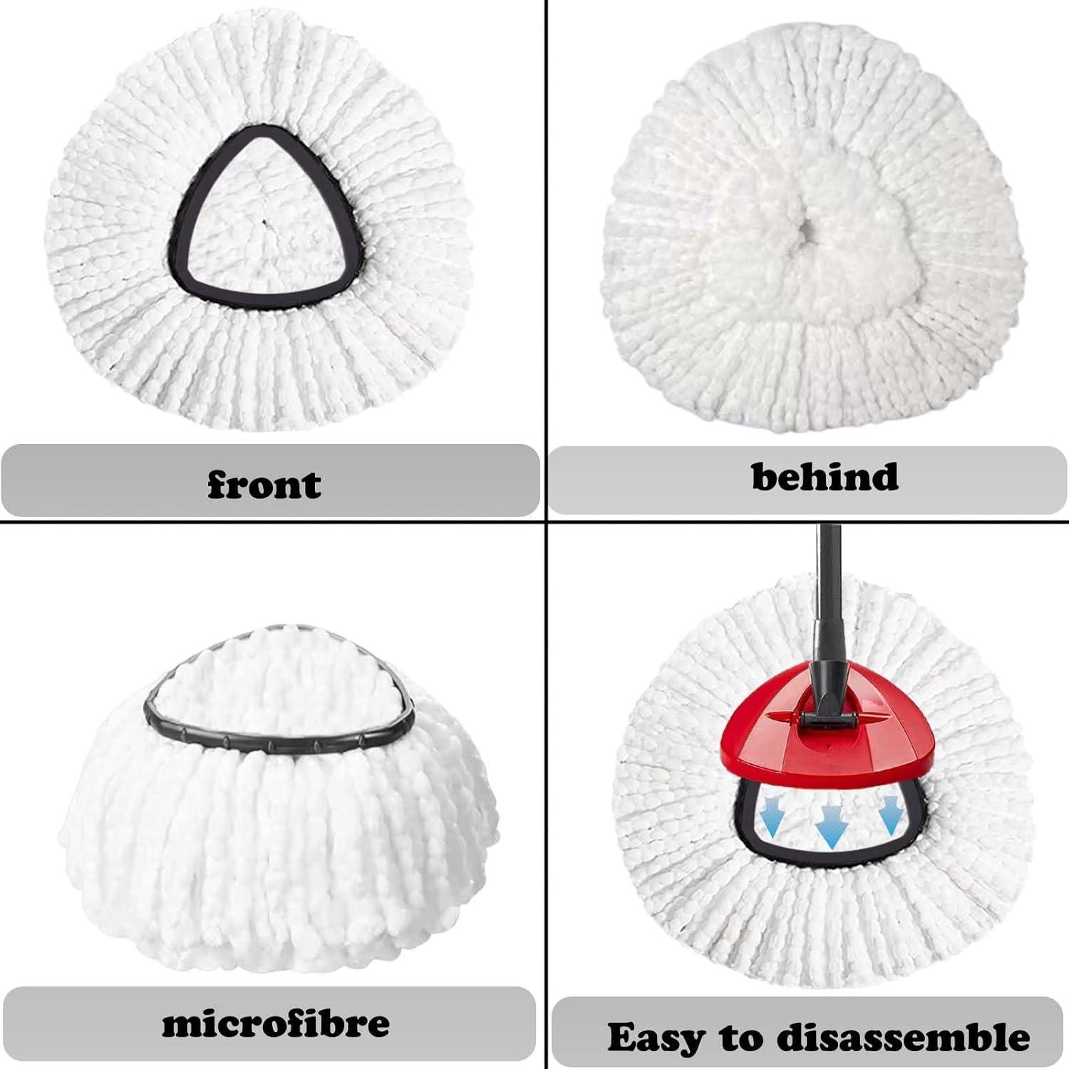 Paquete de 4 cabezales de microfibra para mopa O-Ceda
