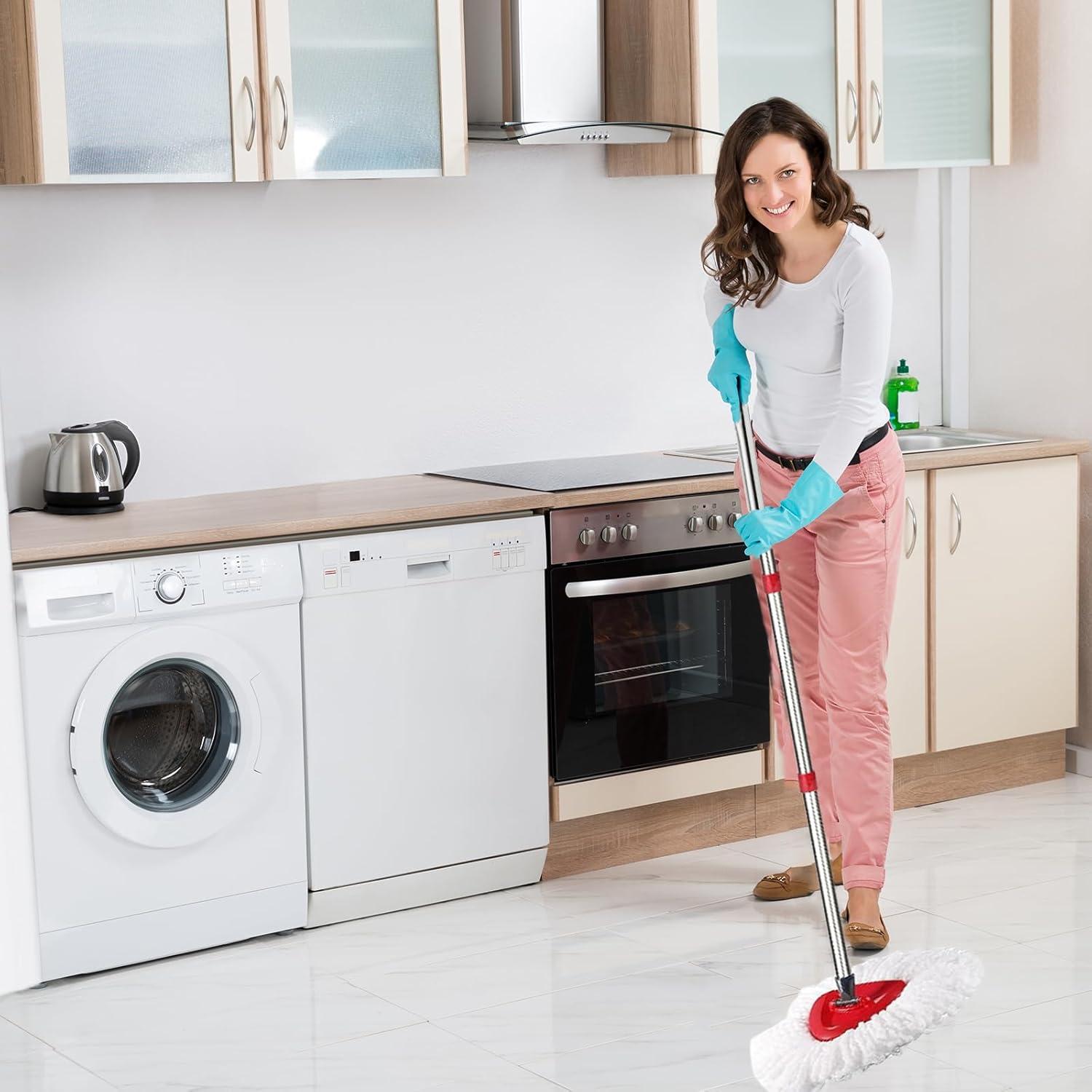 Paquete de 4 cabezales de microfibra para mopa O-Ceda