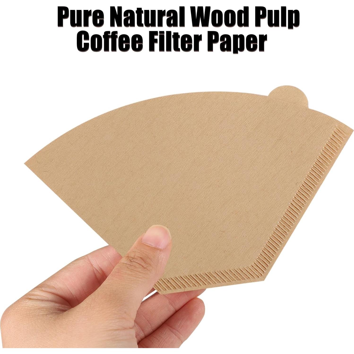 Filtros de café Prudiut #2, 100 unidades, papel natural para 4-6 tazas