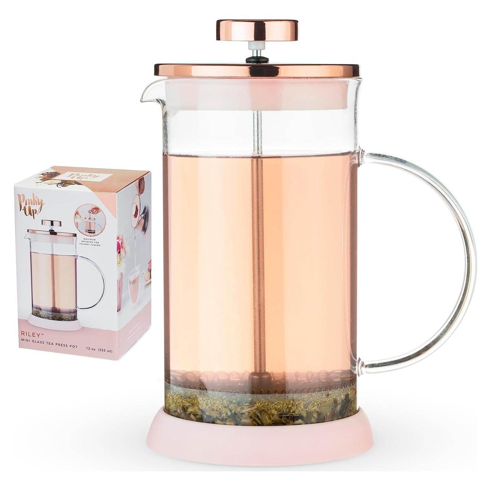 Prensa Francesa para Té y Café Pinky Up Riley 12 oz Rosa