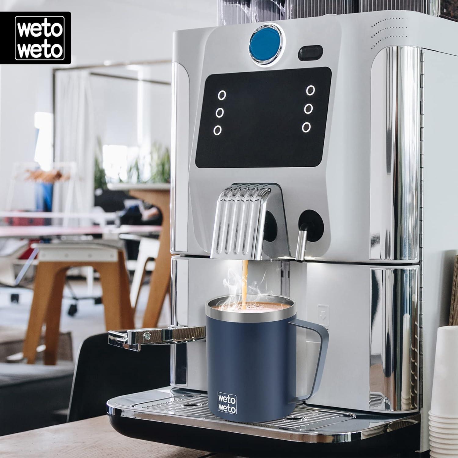 Taza de Café Aislada al Vacío WETOWETO 414 ml Azul Marino