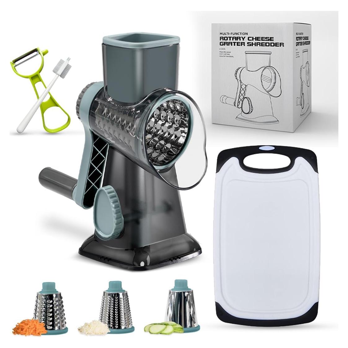 Rallador de Queso Rotativo LA COCINA DE DIOS 25.4cm Acero Inoxidable