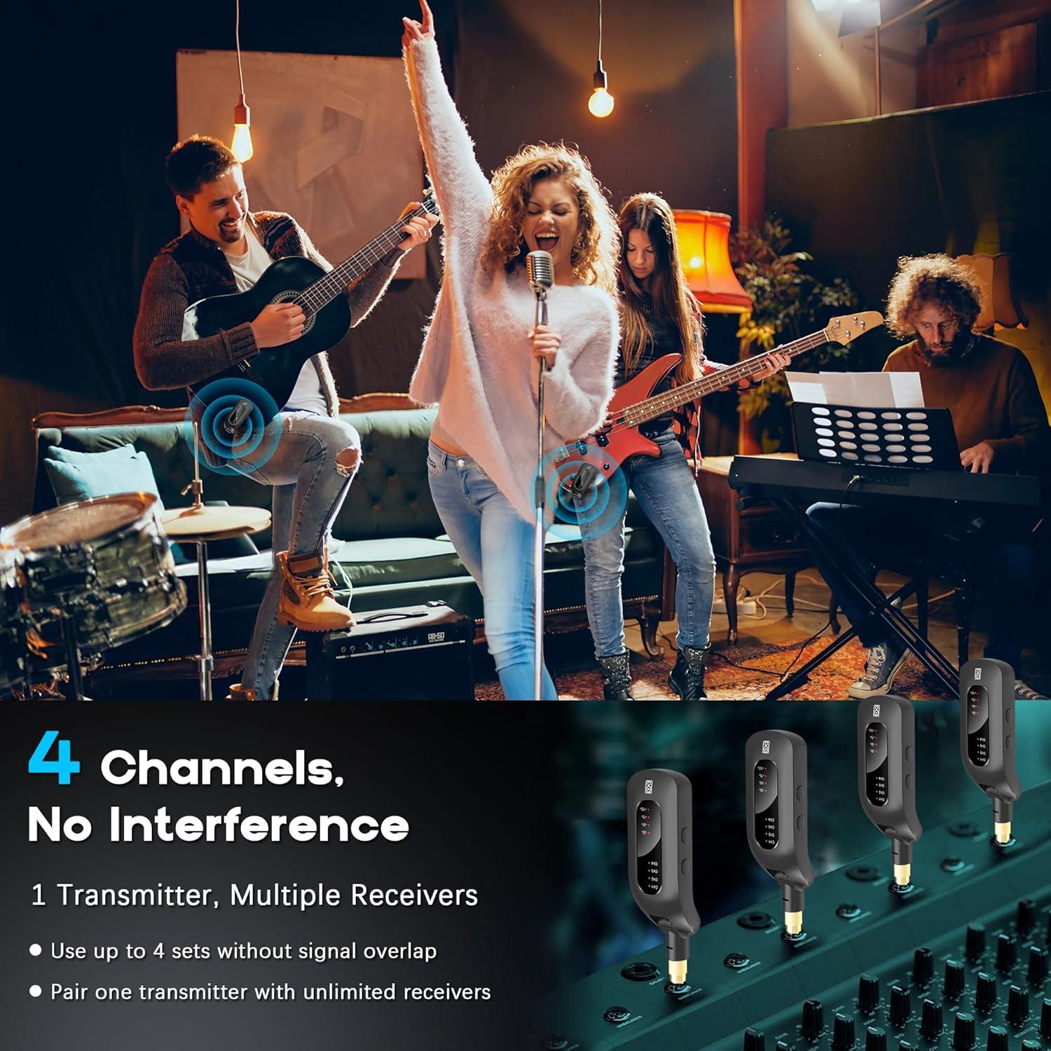 Sistema de Audio Inalámbrico M7 - Transmisor y Receptor 5.8GHz