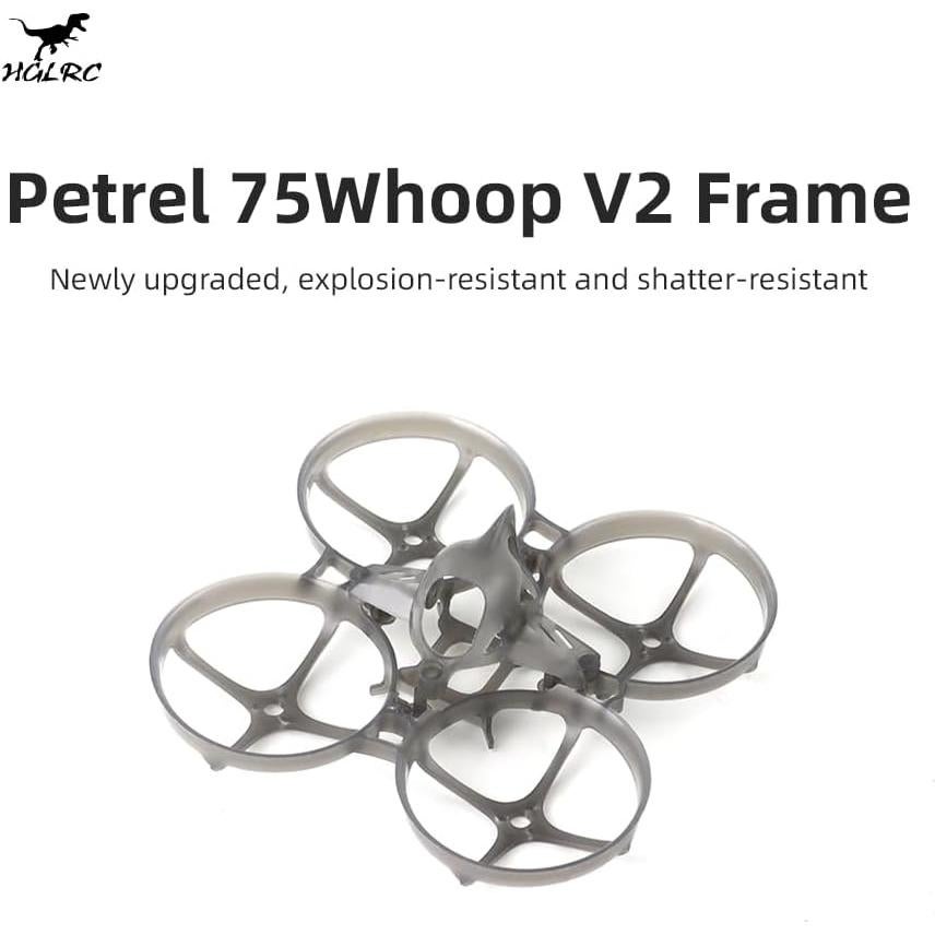 HGLRC 75Whoop V2 with Hood Kit, Ultra-light Indoor Frame FPV Racing Drone
