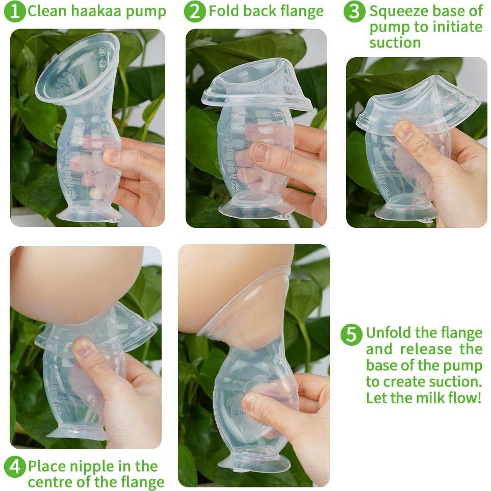 Bomba de Pecho Manual Haakaa de Silicona 100ml Libre BPA