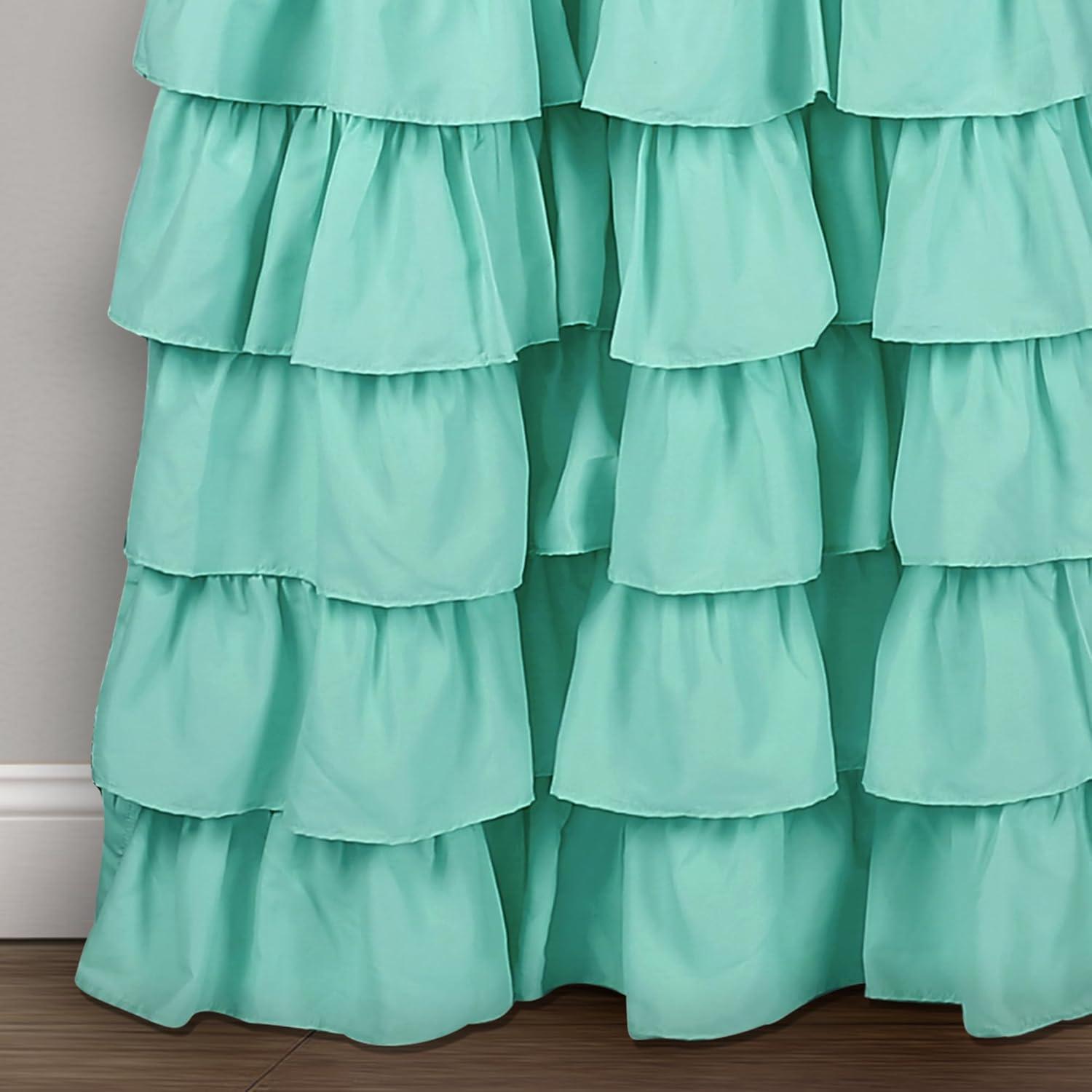 Cortinas Filtrantes de Luz Lush Decor Aqua 2 Paneles 100% Poliester