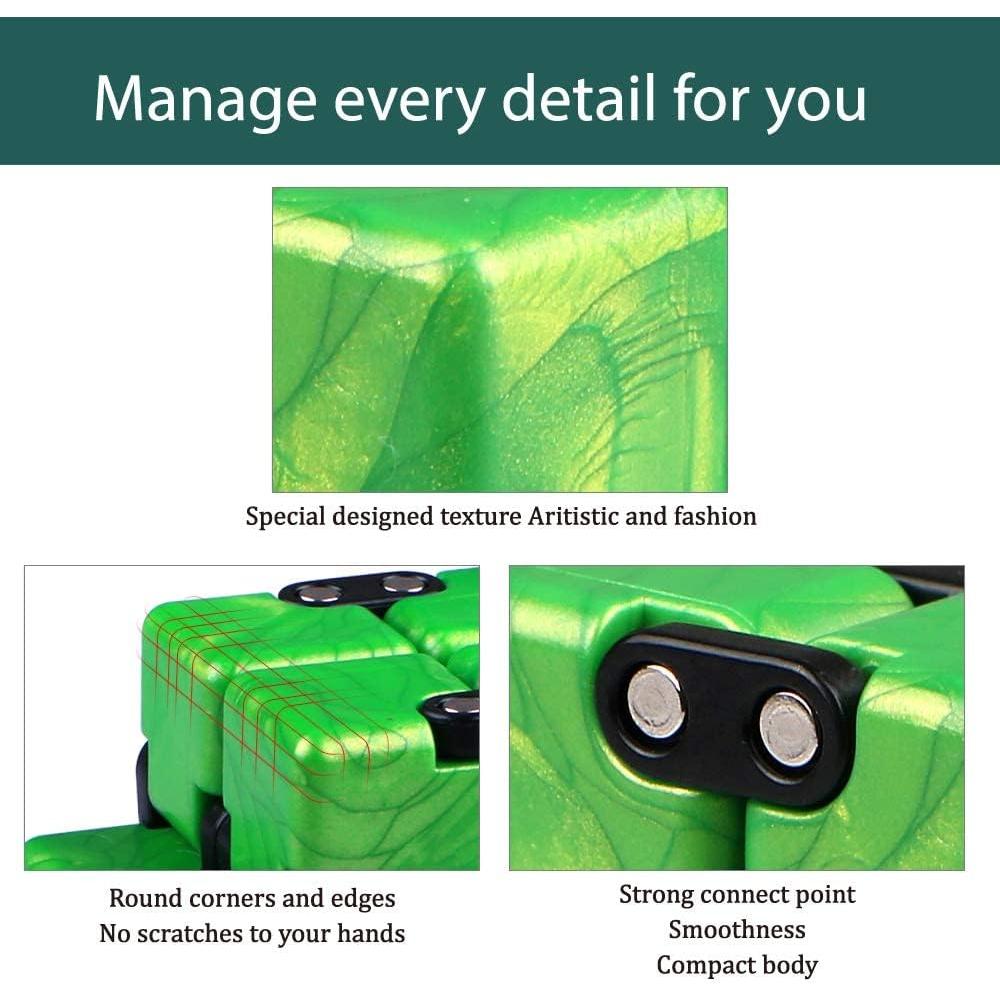 Cubo Antiestrés QIYI Pequeño Elefante Dorado Zafiro