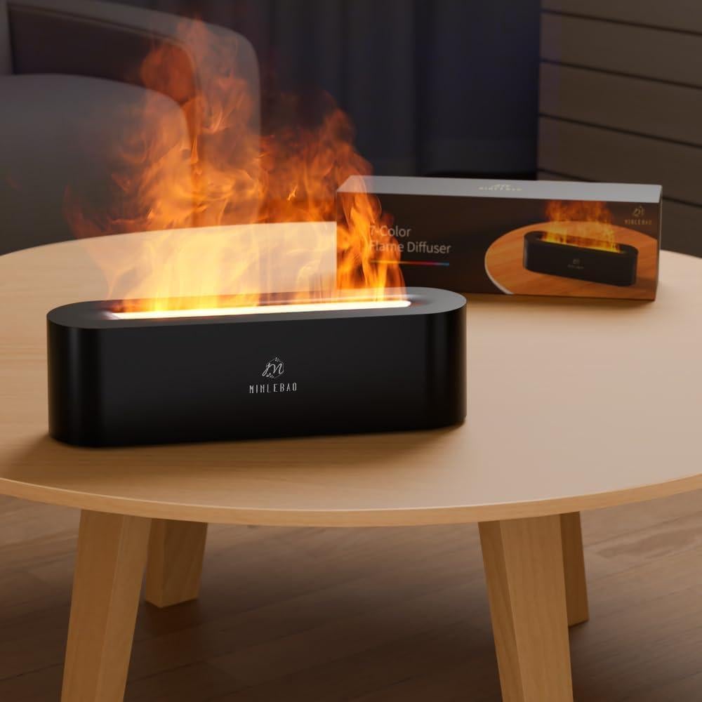 Difusor de Aromaterapia Minlebao DQ709 150ml Negro con Luz LED