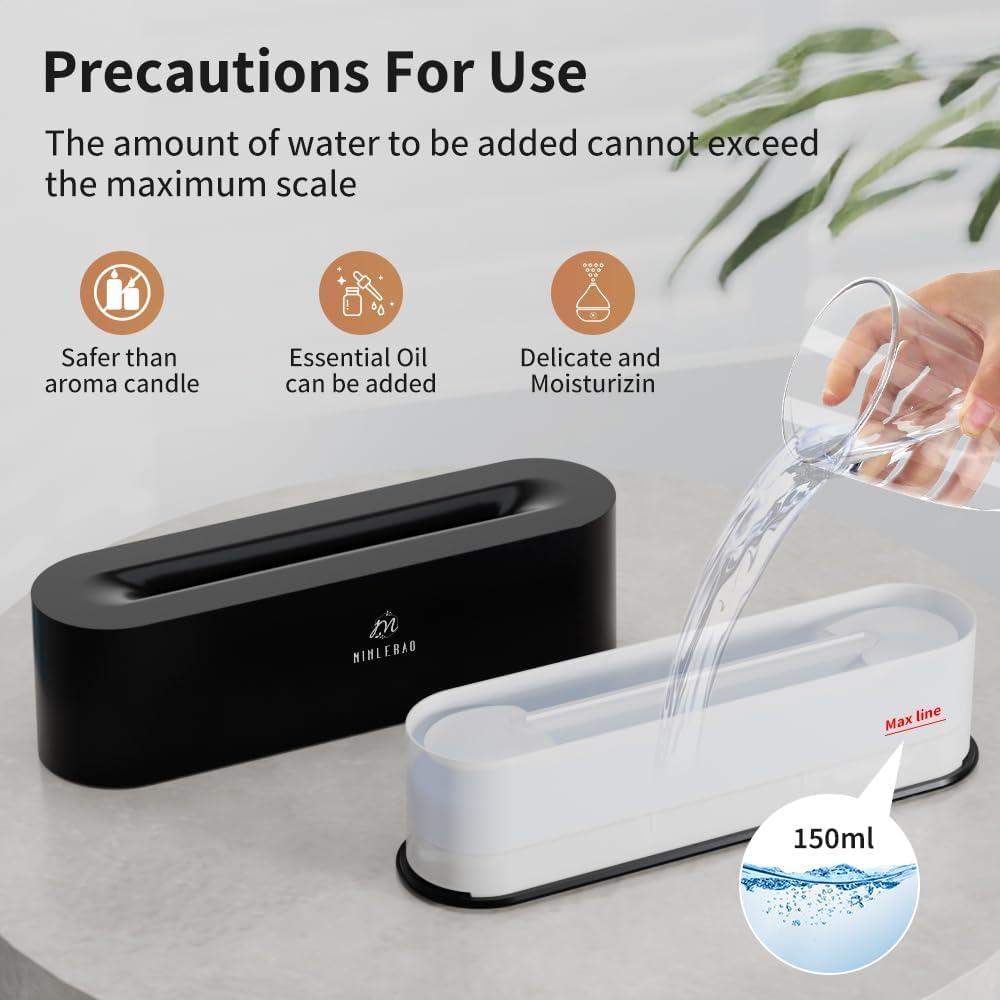 Difusor de Aromaterapia Minlebao DQ709 150ml Negro con Luz LED