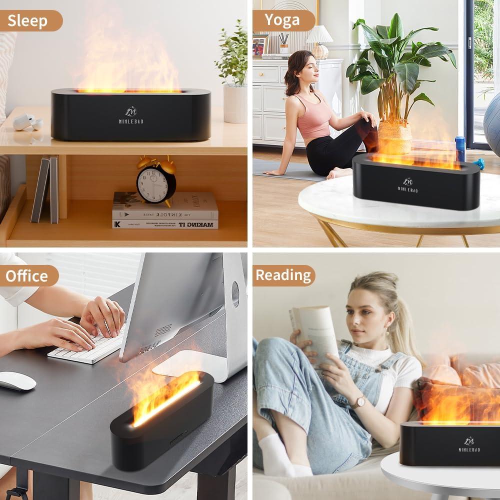 Difusor de Aromaterapia Minlebao DQ709 150ml Negro con Luz LED