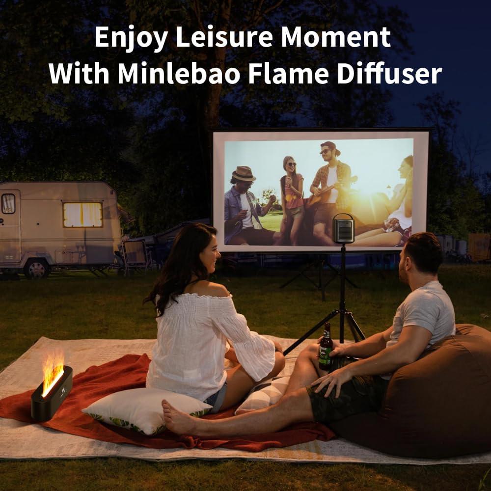 Difusor de Aromaterapia Minlebao DQ709 150ml Negro con Luz LED