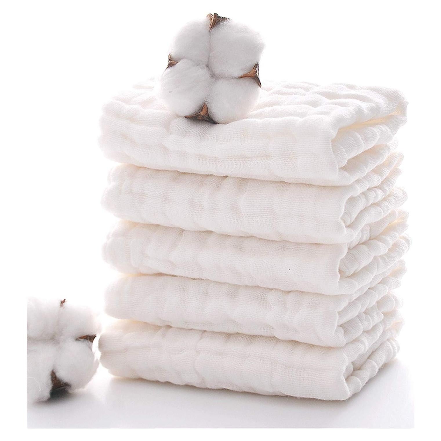 Paños de Muselina MUKIN para Bebés - Algodón Natural, 5 Unidades 30x30 cm