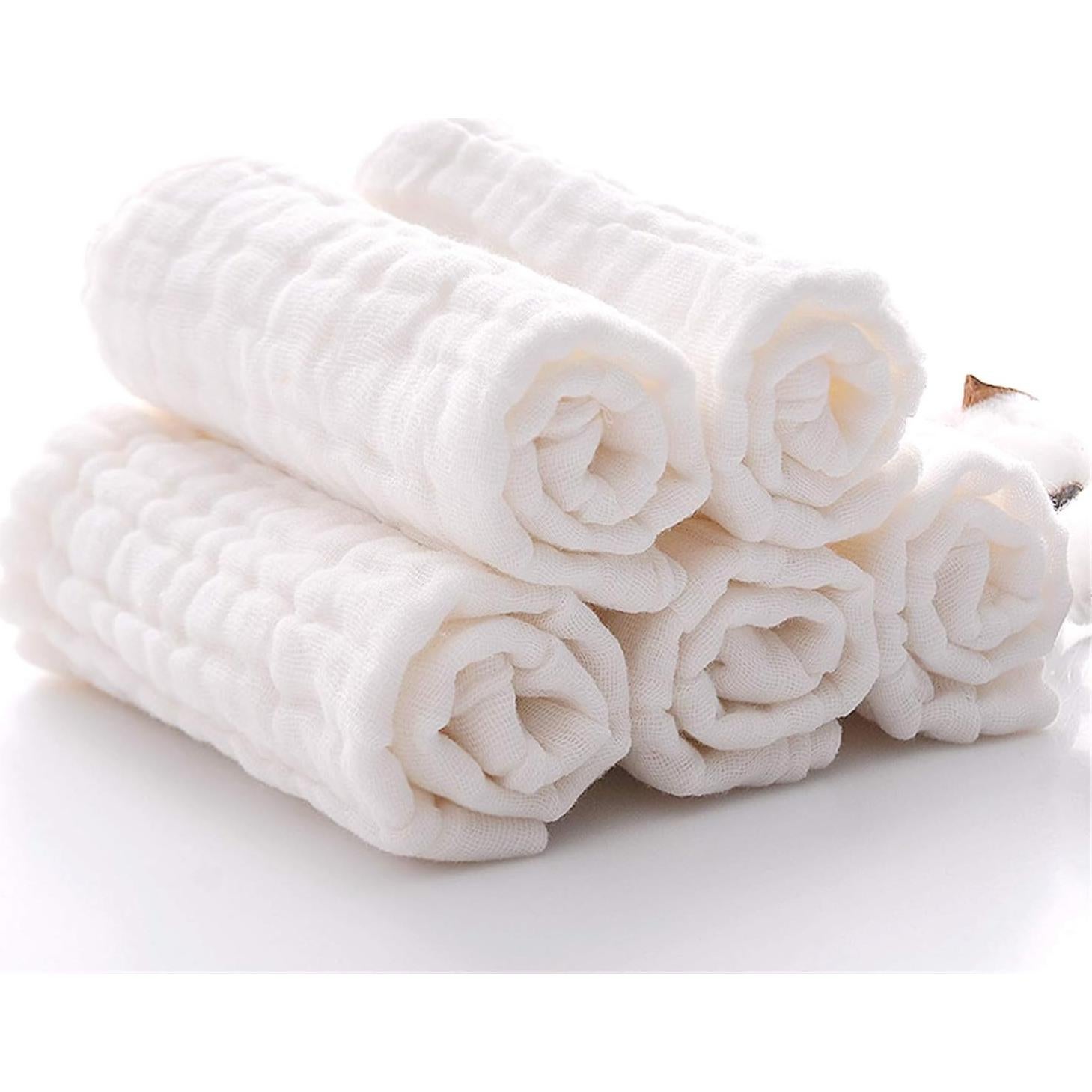 Paños de Muselina MUKIN para Bebés - Algodón Natural, 5 Unidades 30x30 cm