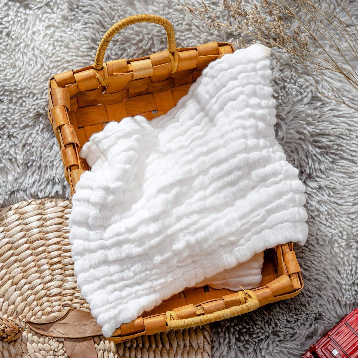 Paños de Muselina MUKIN para Bebés - Algodón Natural, 5 Unidades 30x30 cm