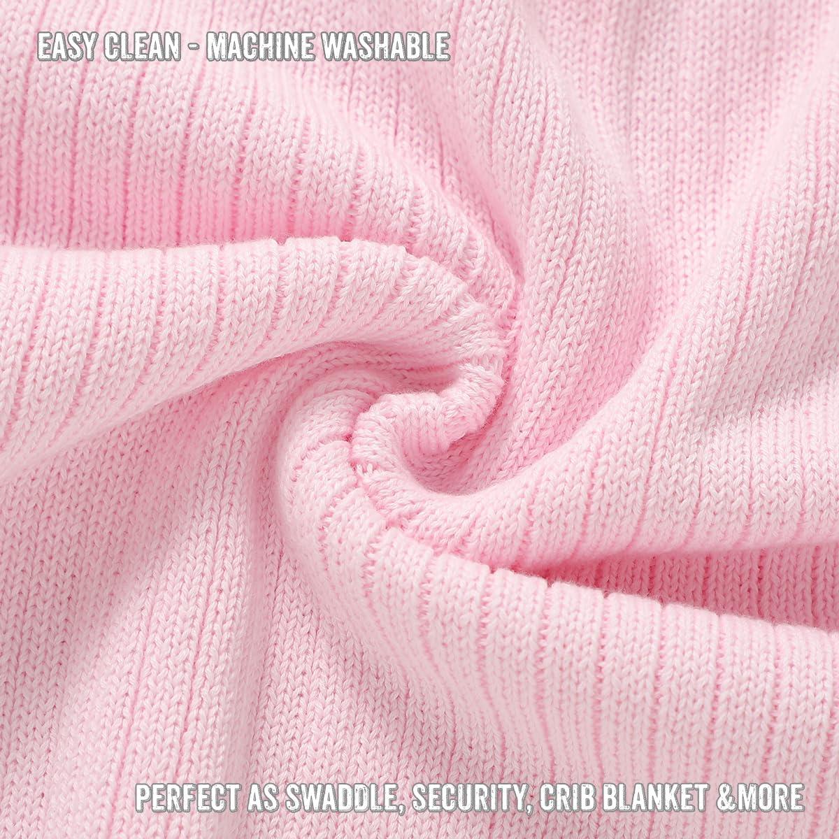 Manta de Envolver 100% Algodón Orgánico Bleu La La Rosa Pálido