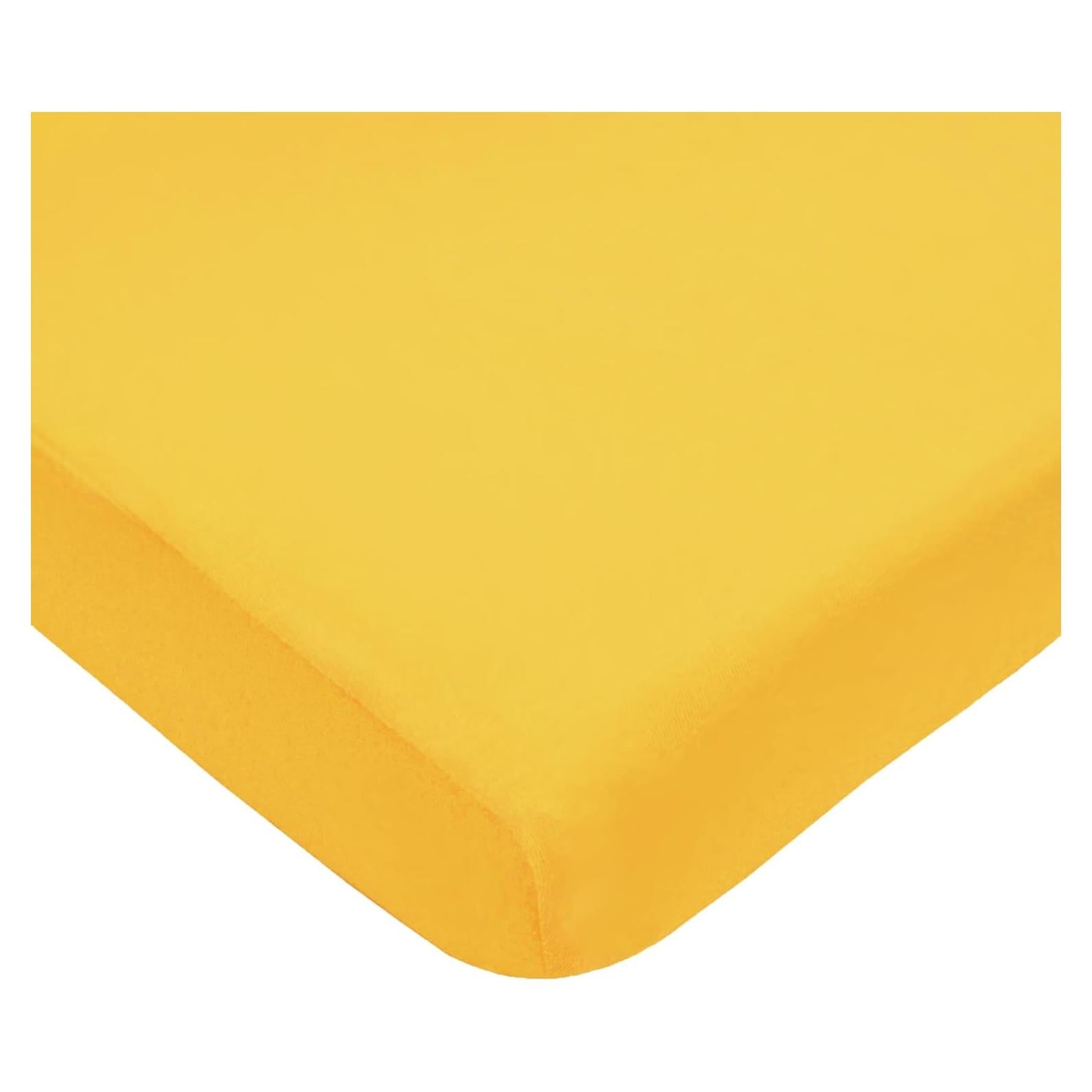 Sábana Ajustable de Cuna Mini Compañía Americana 100% Algodón Amarillo