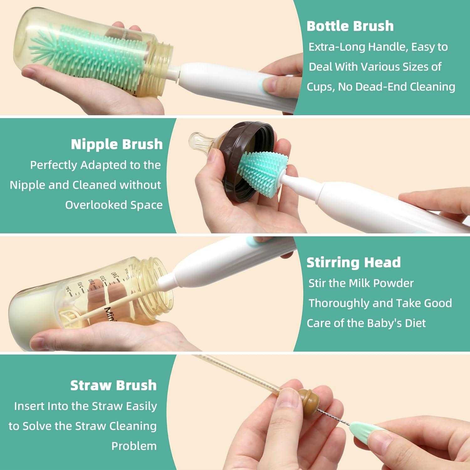 Limpiador Eléctrico de Botellas Sparkleing Verde 7 en 1