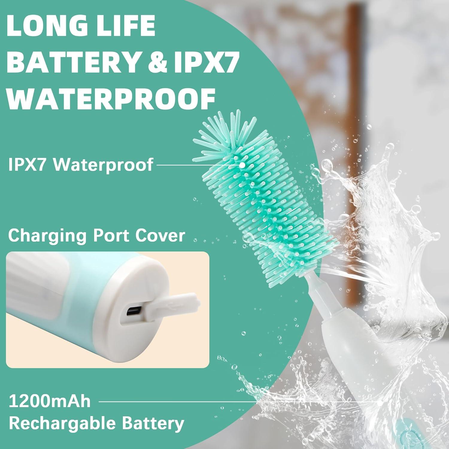 Limpiador Eléctrico de Botellas Sparkleing Verde 7 en 1