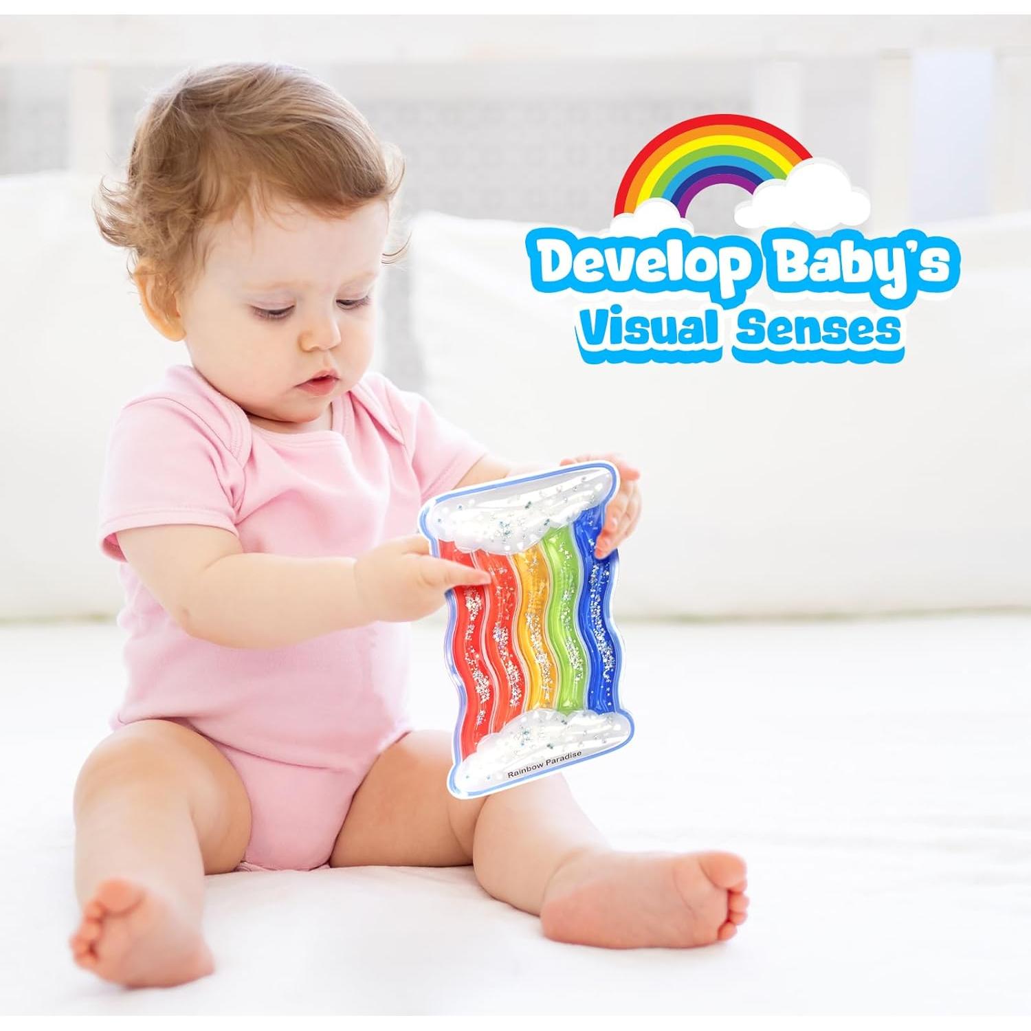Tubo Sensorial de Compresión Arcoíris LESONG - Juguete Antiestrés