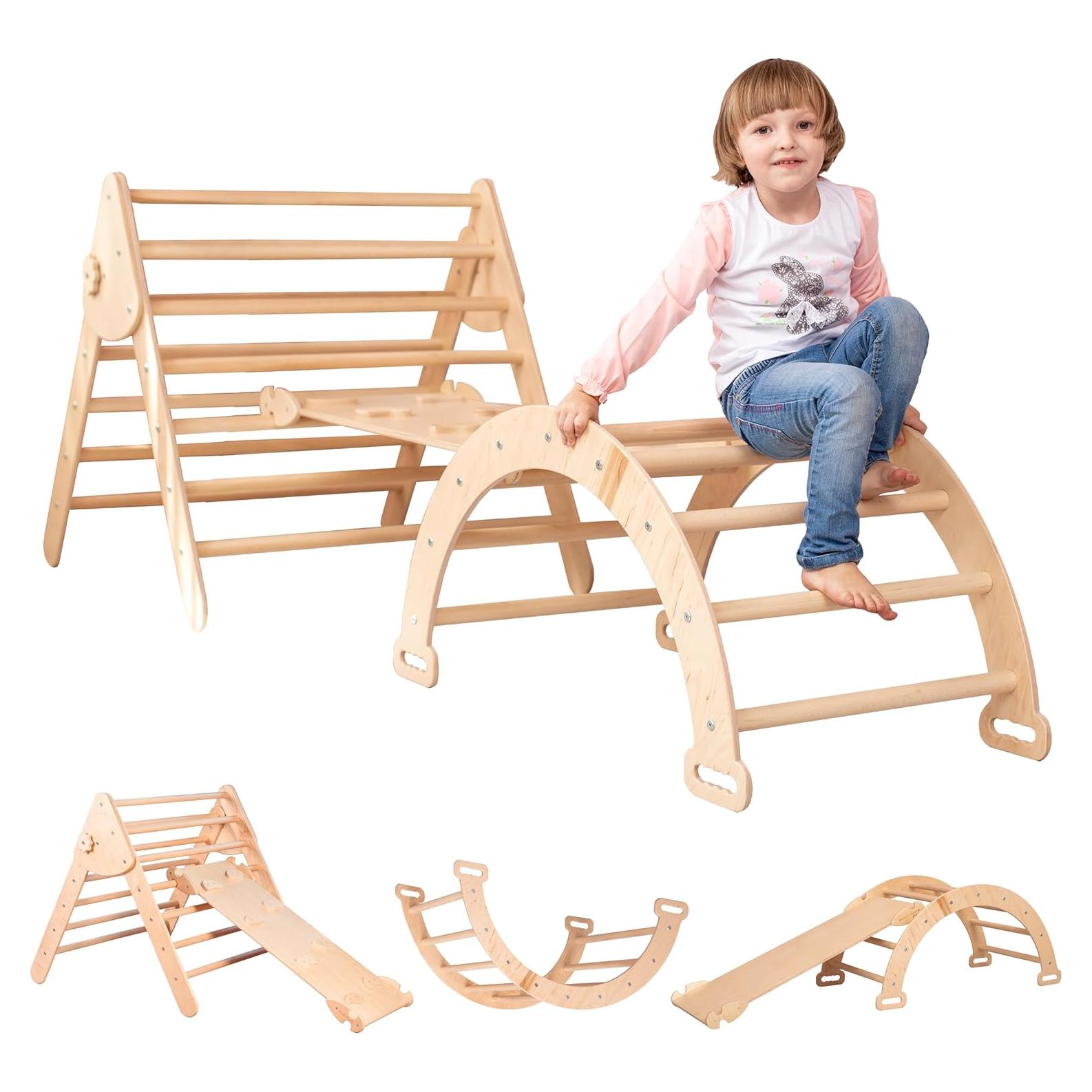 Conjunto de triángulo de escalada WoodandHearts Grande