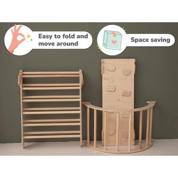 Conjunto de triángulo de escalada WoodandHearts Grande