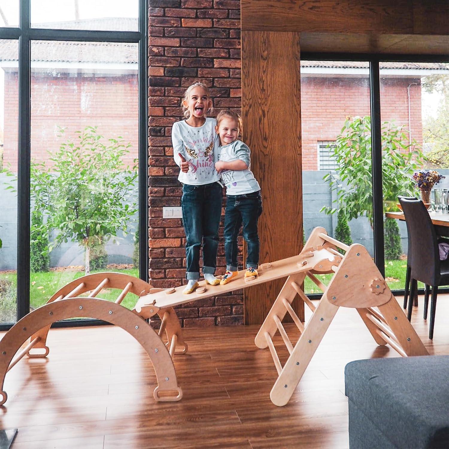 Conjunto de triángulo de escalada WoodandHearts Grande