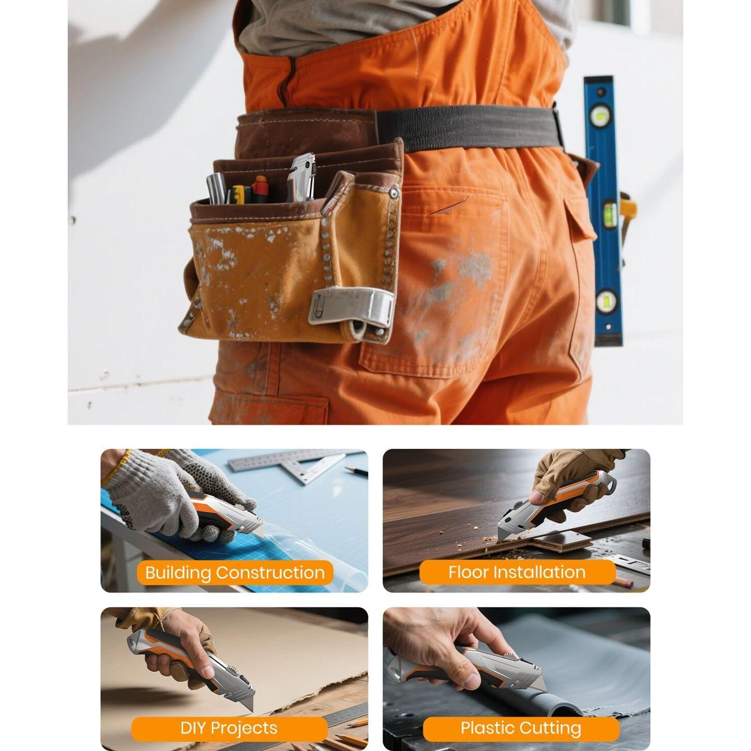 Cuchillo Utilitario Retráctil Bilivein - Cortador de Metal 17.5 cm