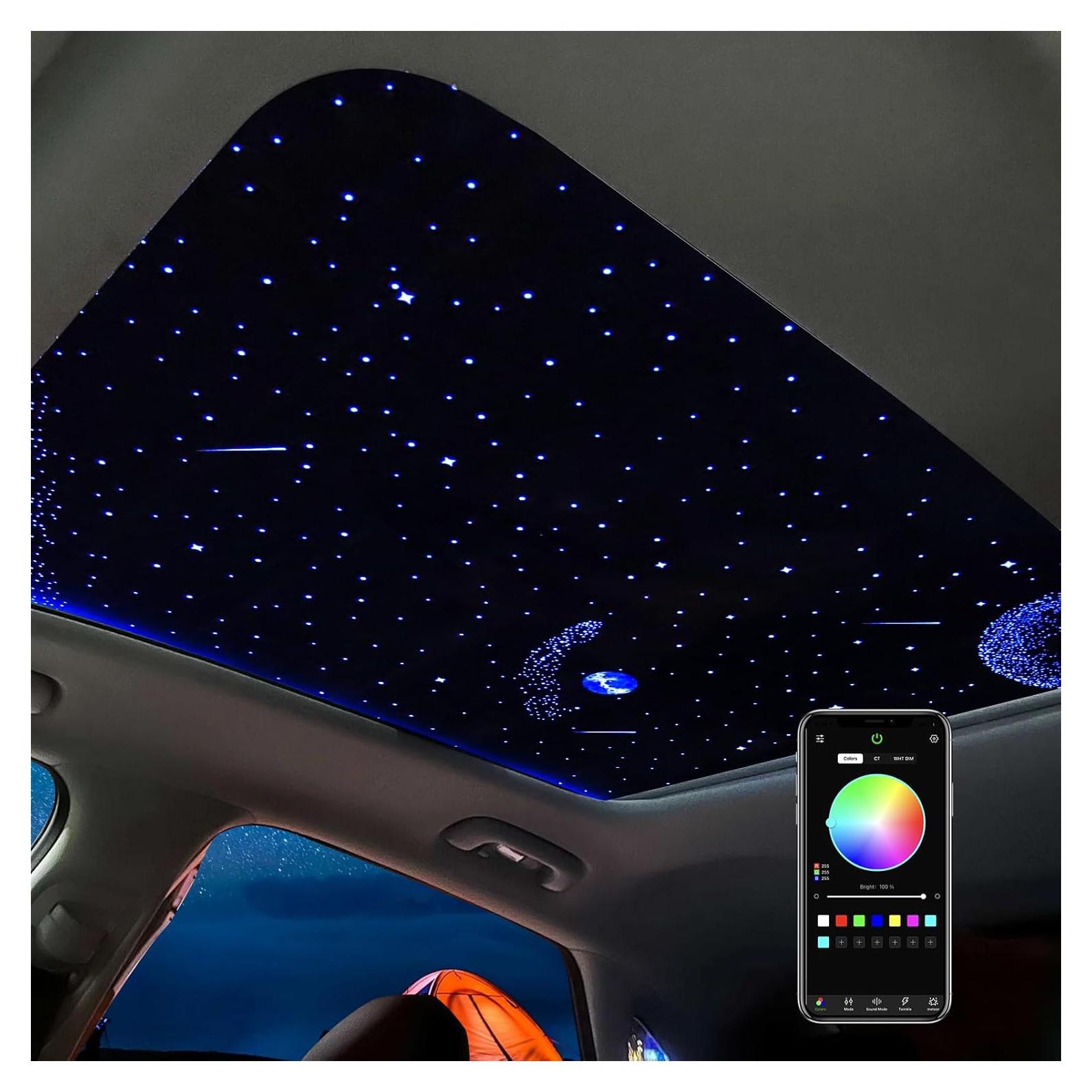 Película Solar Techo Coche WEBUPAR 160x100 cm RGB LED