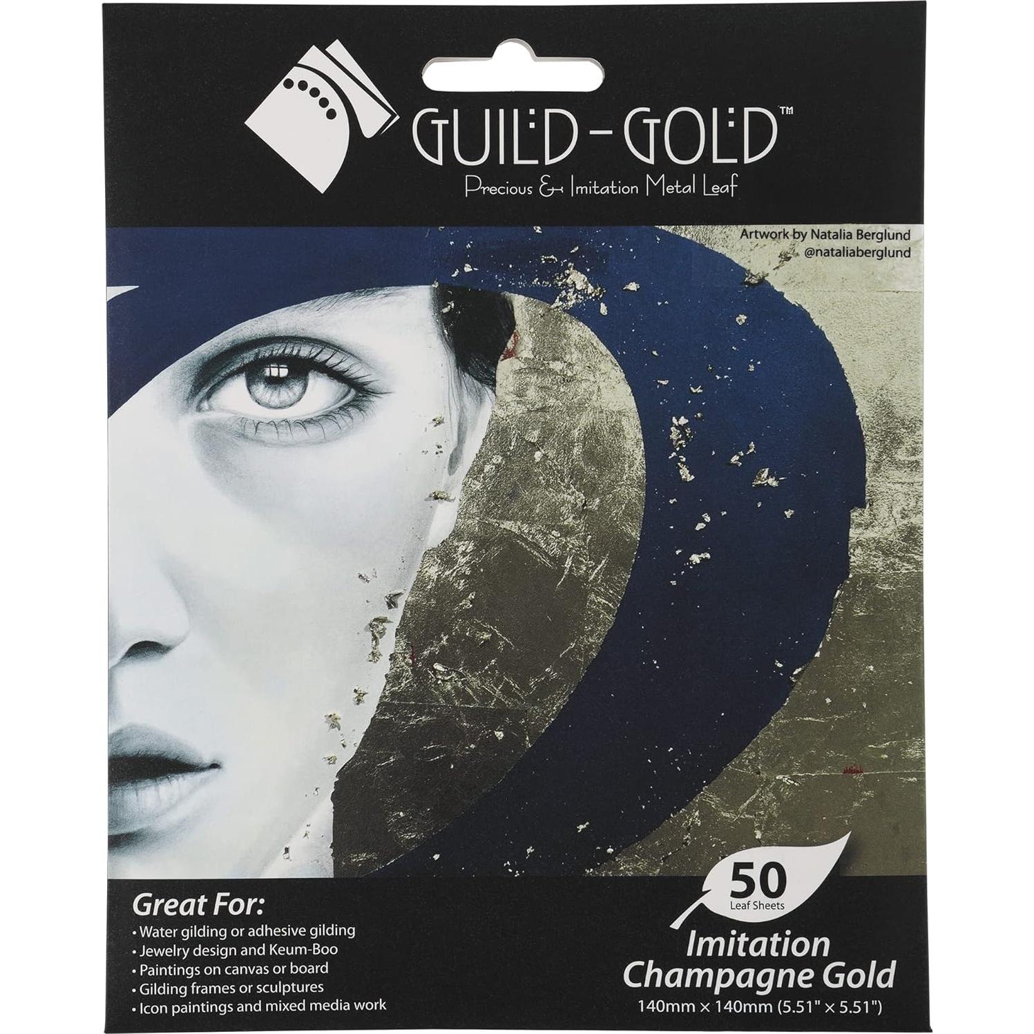 Hoja de Metal Imitación Oro Champán Guild-Gold 50 Hojas 140mm