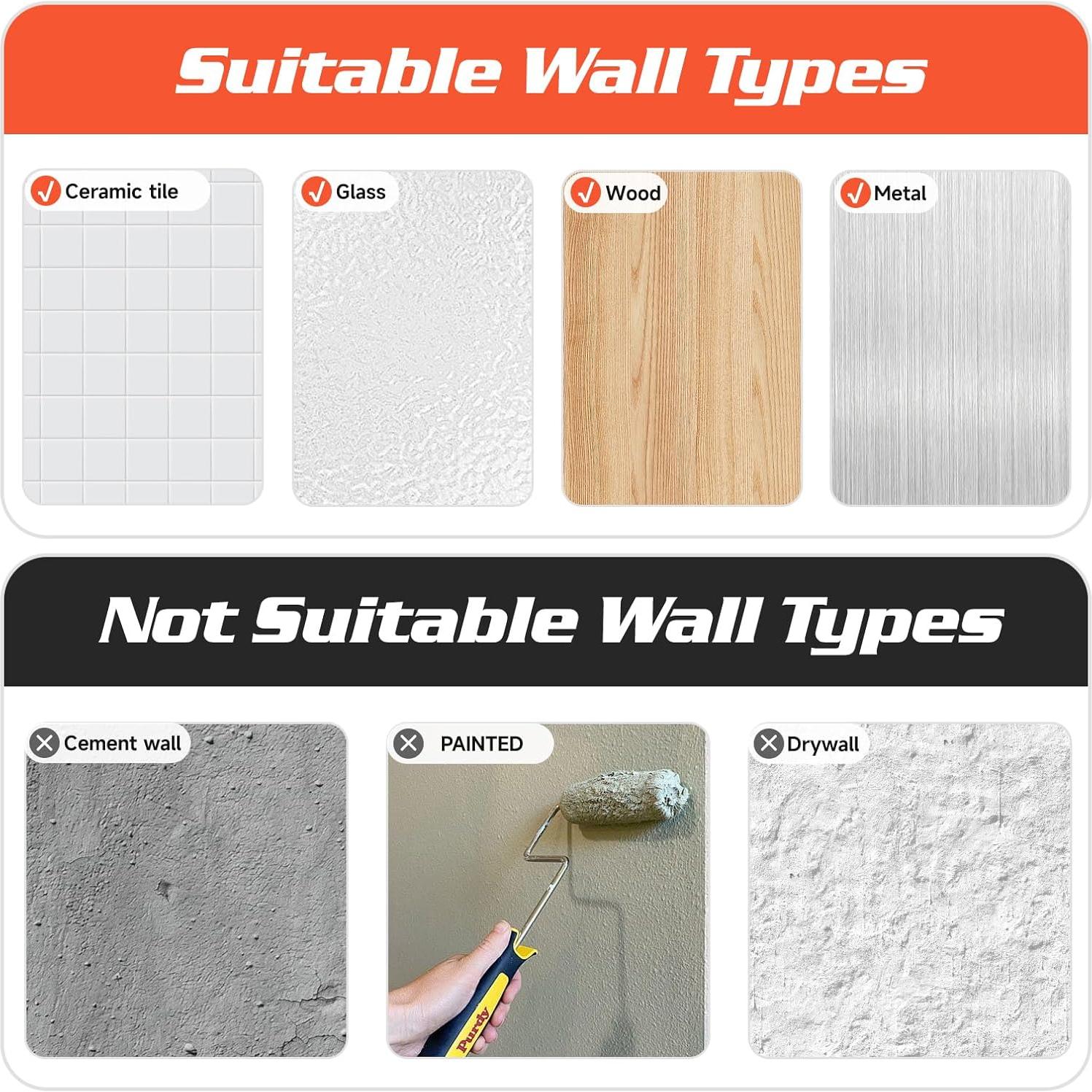 Soporte Adhesivo para Varilla de Ducha BRIOFOX 4.8 cm Blanco