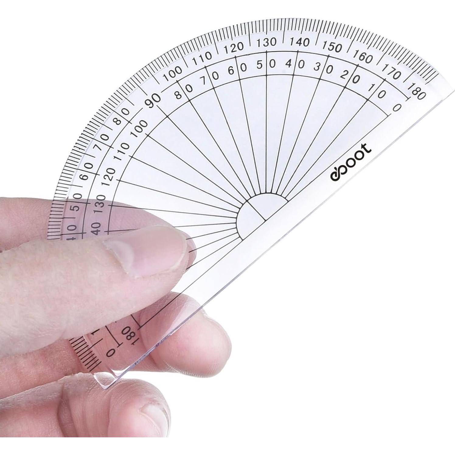 Transportadores de Plástico EBOOT 10 cm - Paquete de 25 Piezas