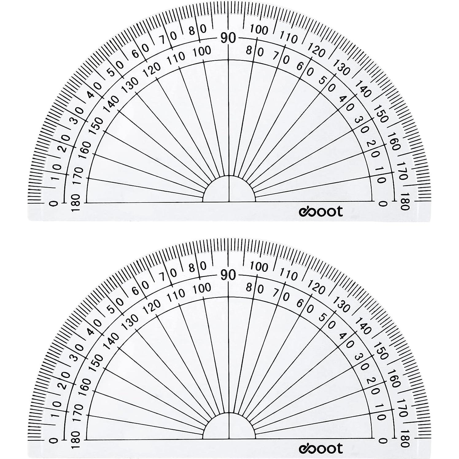 Transportadores de Plástico EBOOT 10 cm - Paquete de 25 Piezas