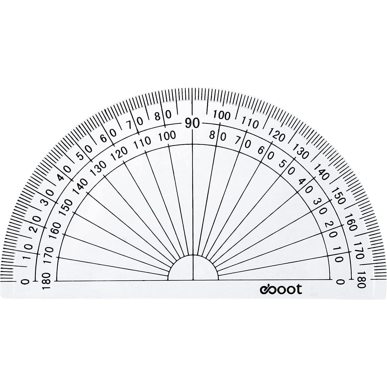 Transportadores de Plástico EBOOT 10 cm - Paquete de 25 Piezas