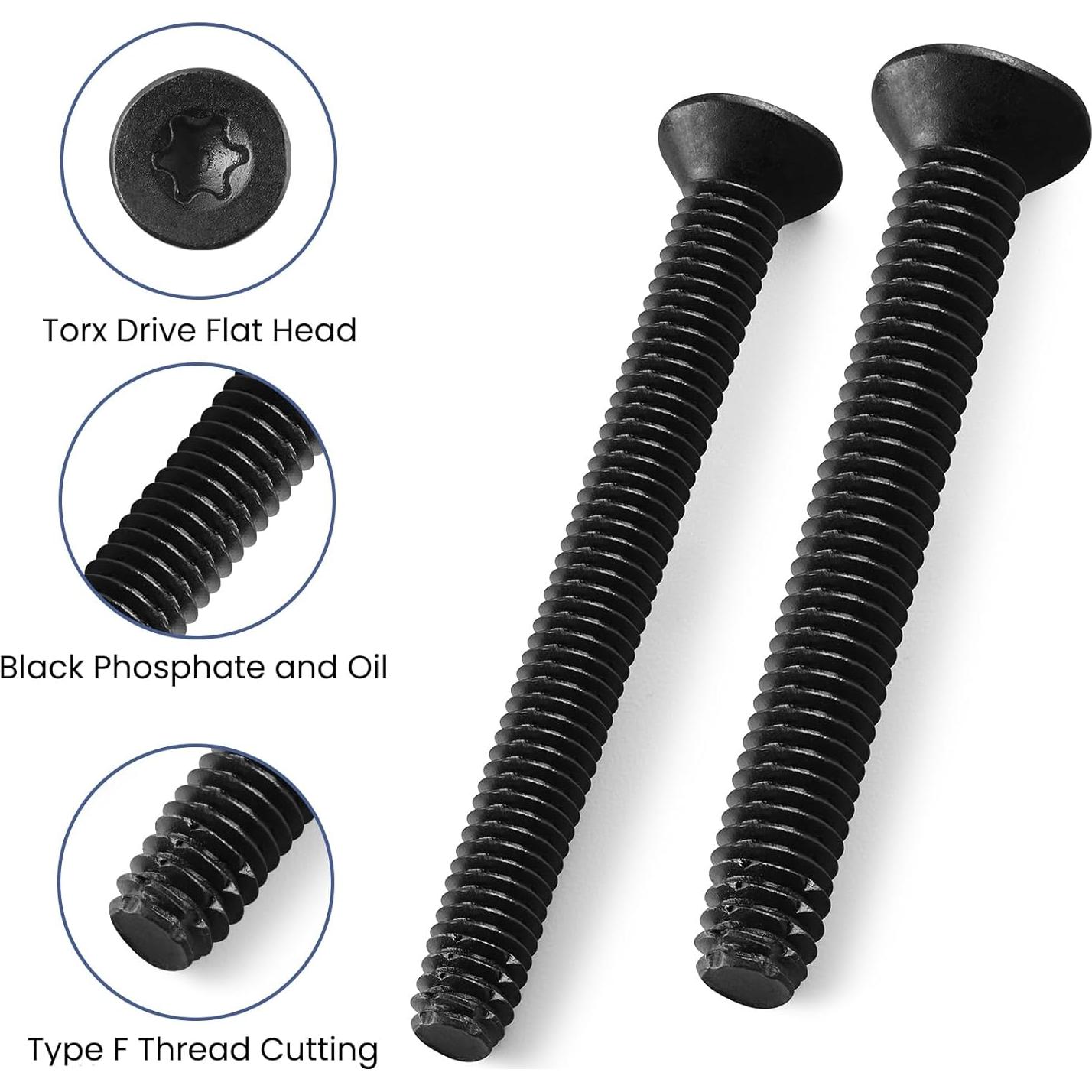 20 Tornillos Autoperforantes BNUOK 2-1/2" (6.35 cm) Torx