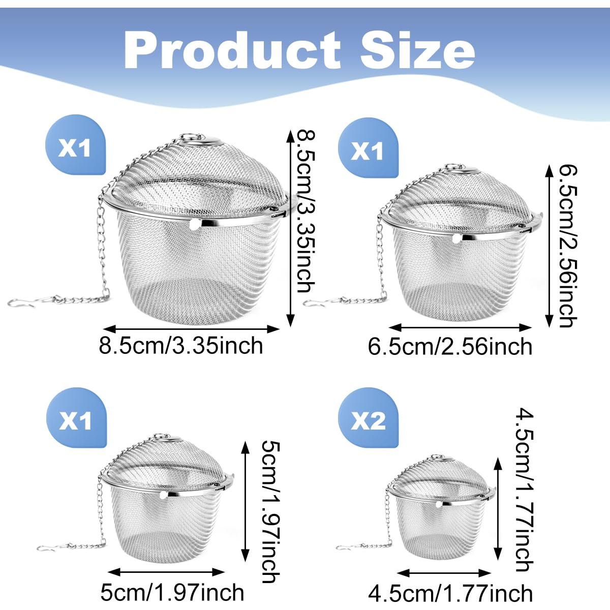 5 Cestas de Limpieza Ultrasónica Acero Inoxidable 4 Tamaños