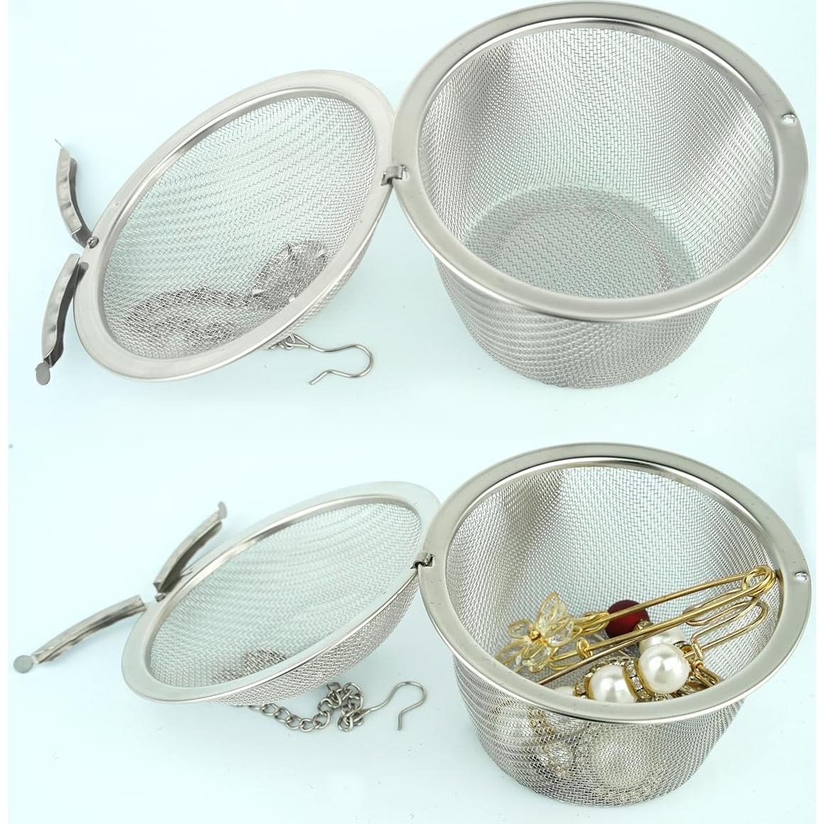 5 Cestas de Limpieza Ultrasónica Acero Inoxidable 4 Tamaños