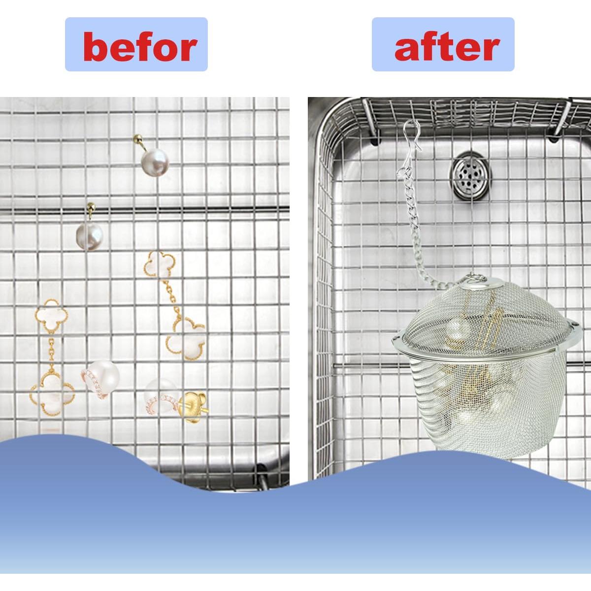 5 Cestas de Limpieza Ultrasónica Acero Inoxidable 4 Tamaños