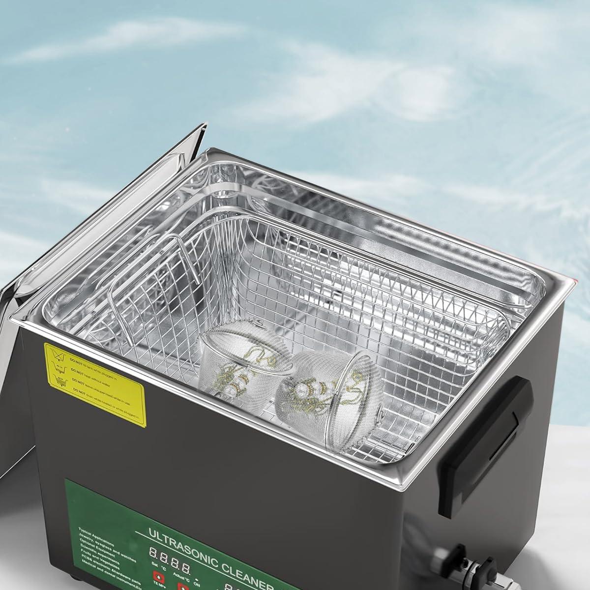 5 Cestas de Limpieza Ultrasónica Acero Inoxidable 4 Tamaños