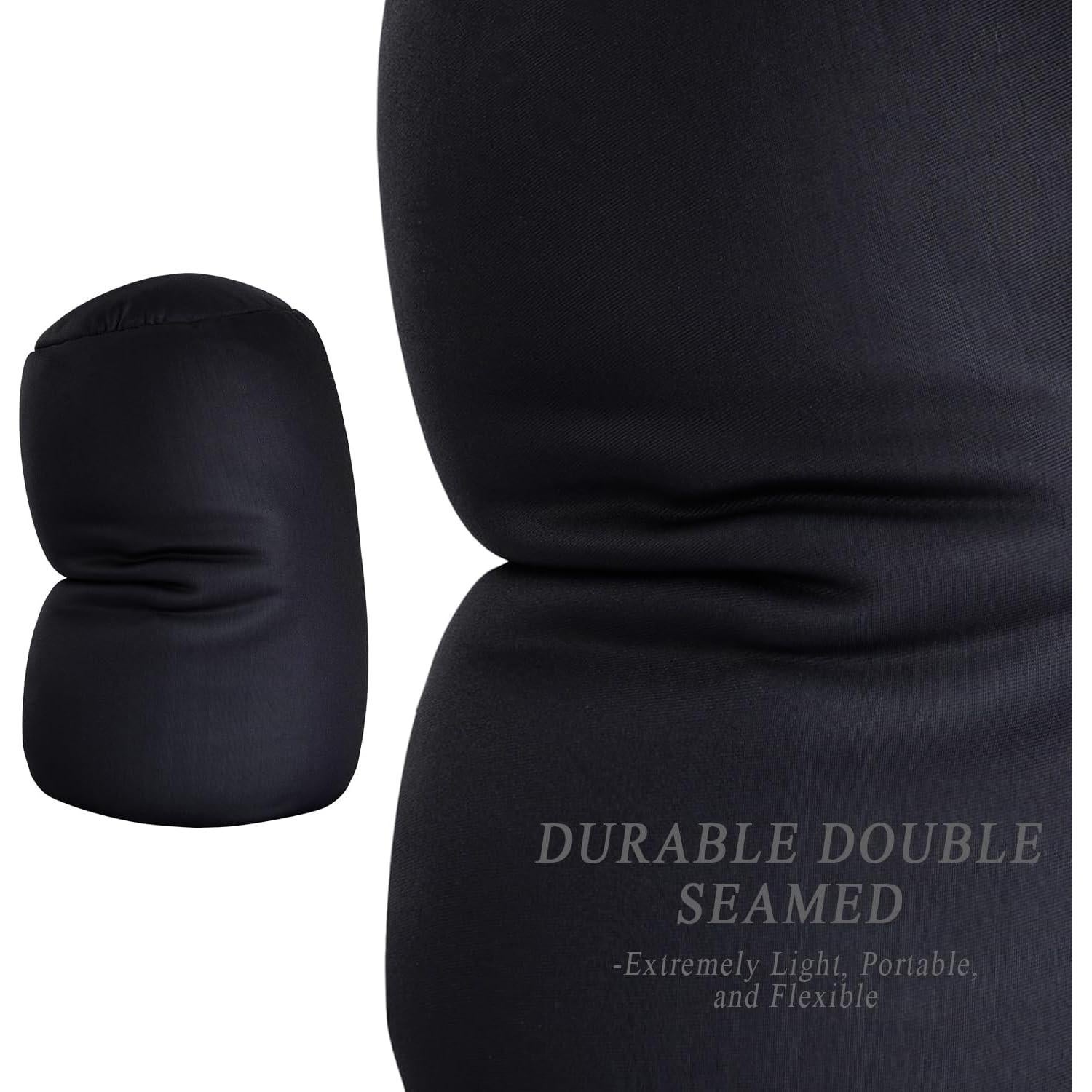 Almohada de Cuerpo Focustree Microperlas 30x18 cm Negro