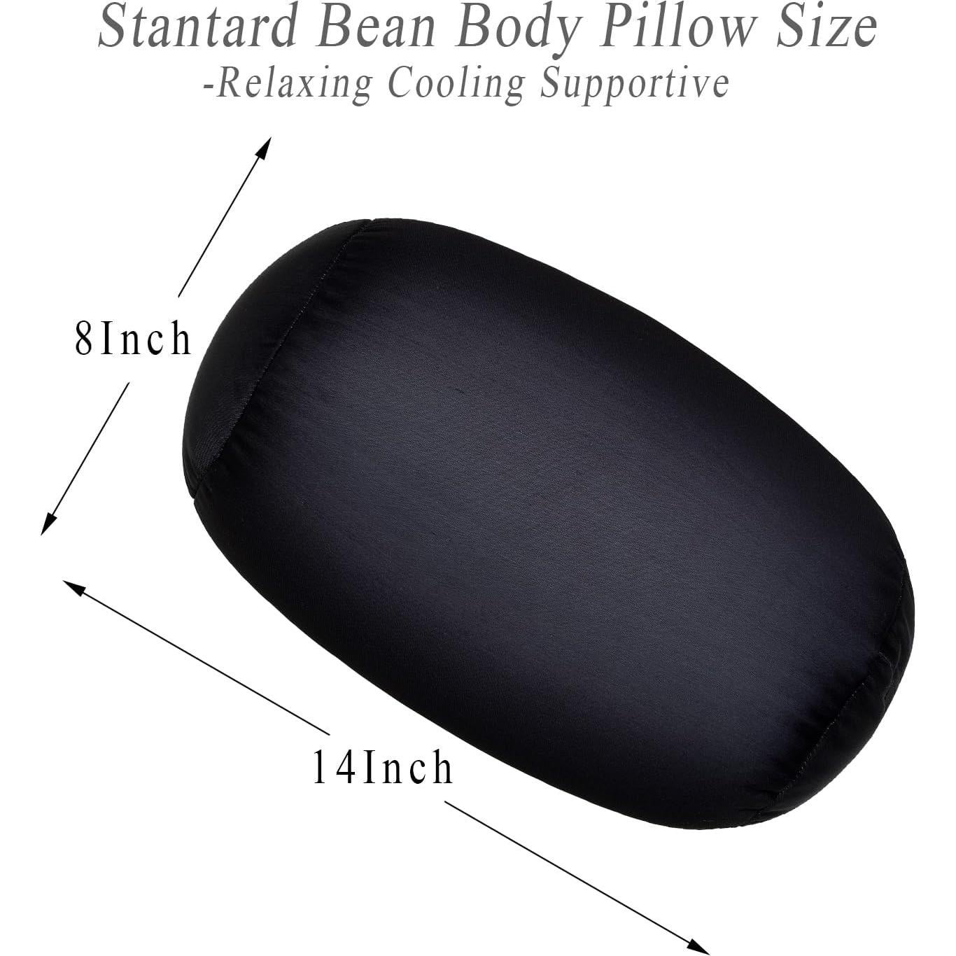 Almohada de Cuerpo Focustree Microperlas 30x18 cm Negro