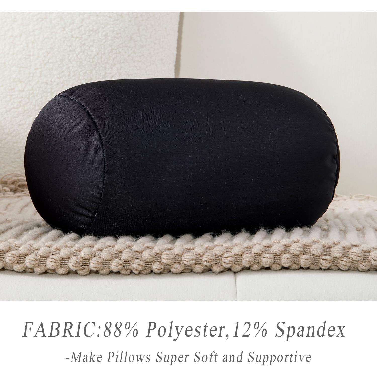 Almohada de Cuerpo Focustree Microperlas 30x18 cm Negro