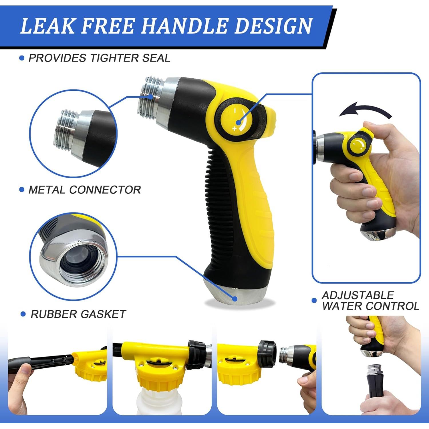 Kit de Lavado de Autos AjiuSir: Rociador de Espuma 900ml + Esponja + Toalla