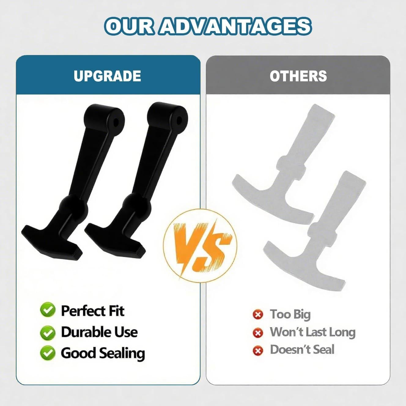 Pestillos de Repuesto para Cooler Yeti RTIC Qbonway 2-Pack Negro