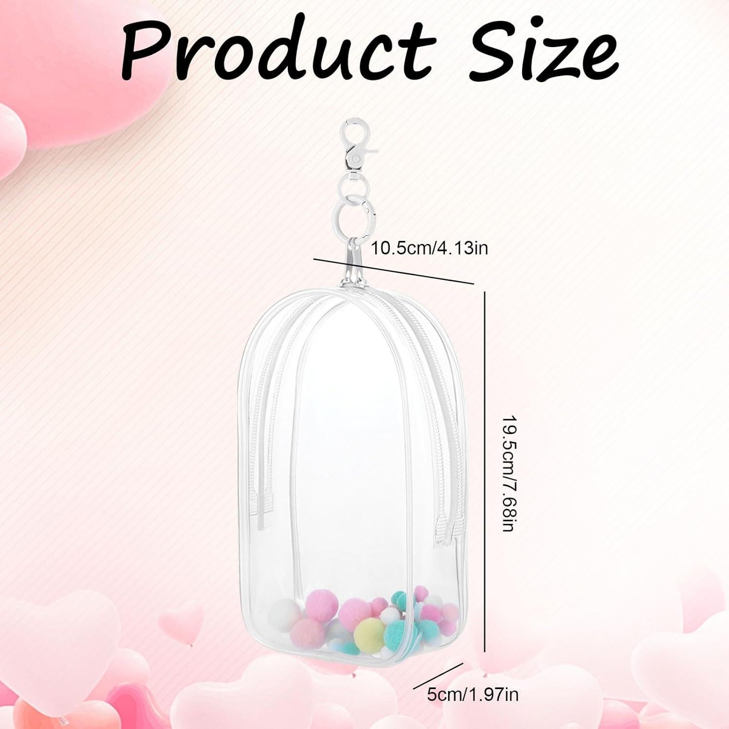 Bolsa de exhibición transparente Jeqqinuz con llavero 20x14cm