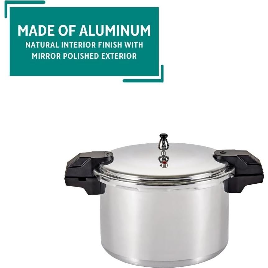 Olla a Presión Mirro de Aluminio Pulido 16 Litros Plata